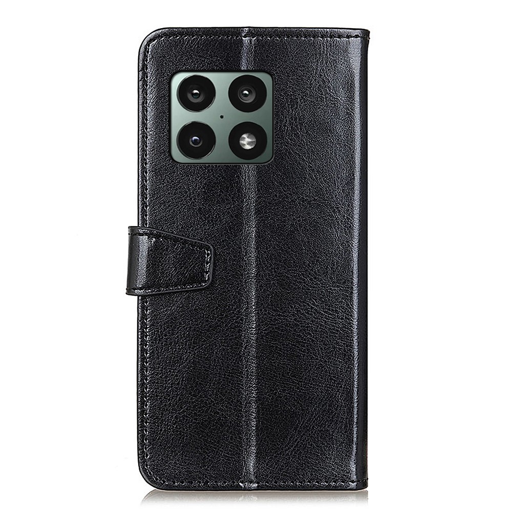 Folio Flip Shock Absorption Leather Stand Wallet Phone Case Protector for OnePlus 10 Pro 5G - Black-3