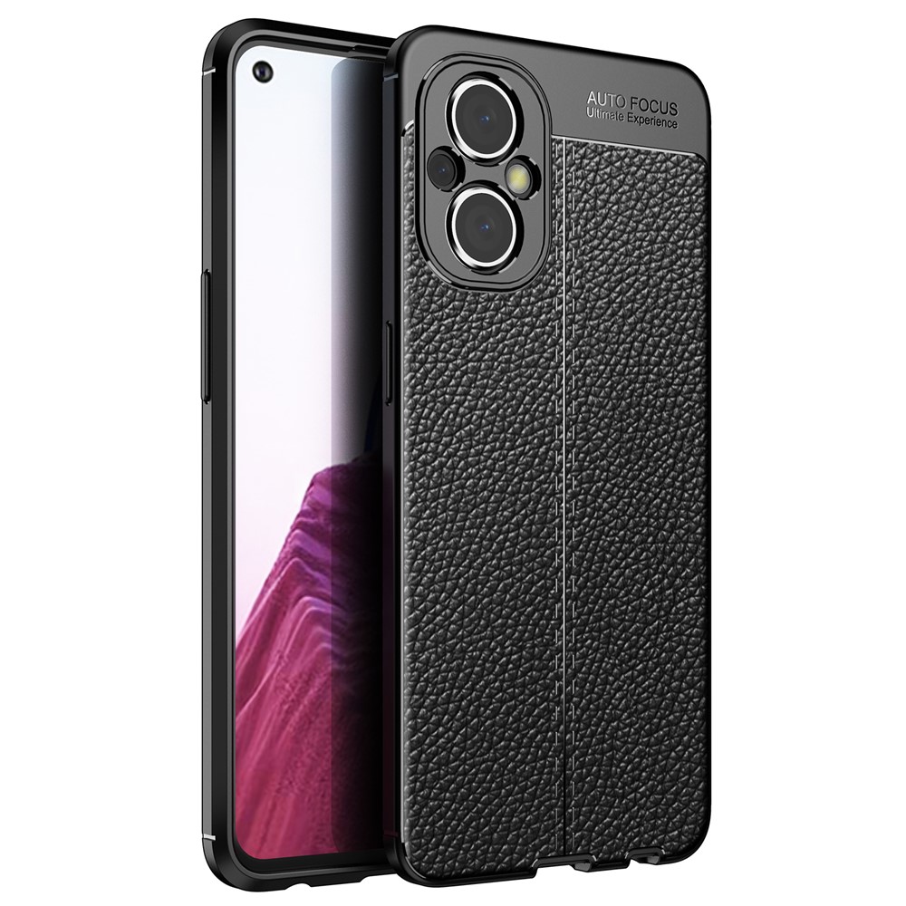 Litchi Texture Anti-drop Mobile Phone Protective TPU Cover Case for OnePlus Nord N20 5G - Black-1