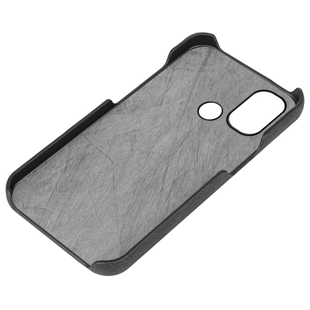 PU Leather Coated PC Phone Covering Anti-Fall Anti-scratch Phone Bag Case for OnePlus Nord N100 - Black-3