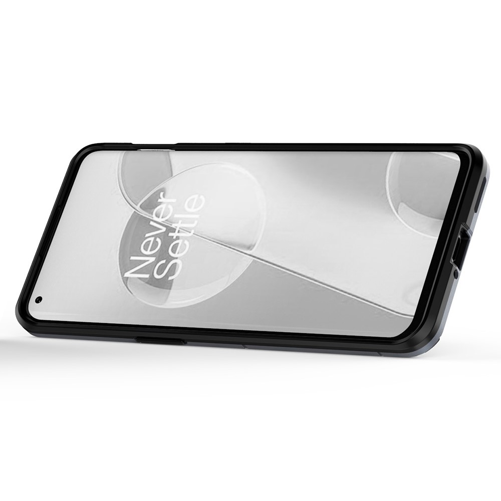 Dual-Layer Soft Flexible TPU Hard PC Anti-Slip Protective Phone Case with Kickstand for OnePlus 10 Pro 5G - Black-4
