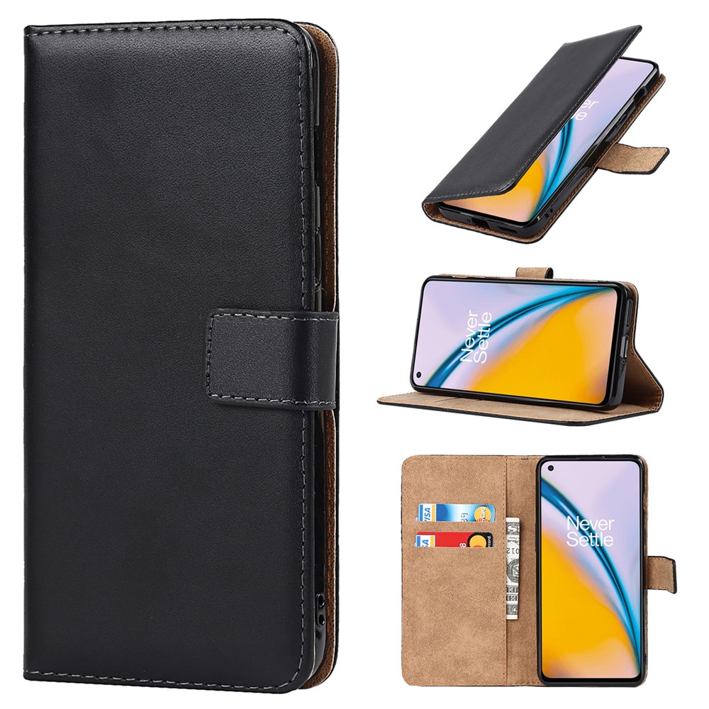Dual-sided Magnetic Clasp Split Leather Wallet Stand Function Phone Case Protective Cover for OnePlus Nord 2 5G-10