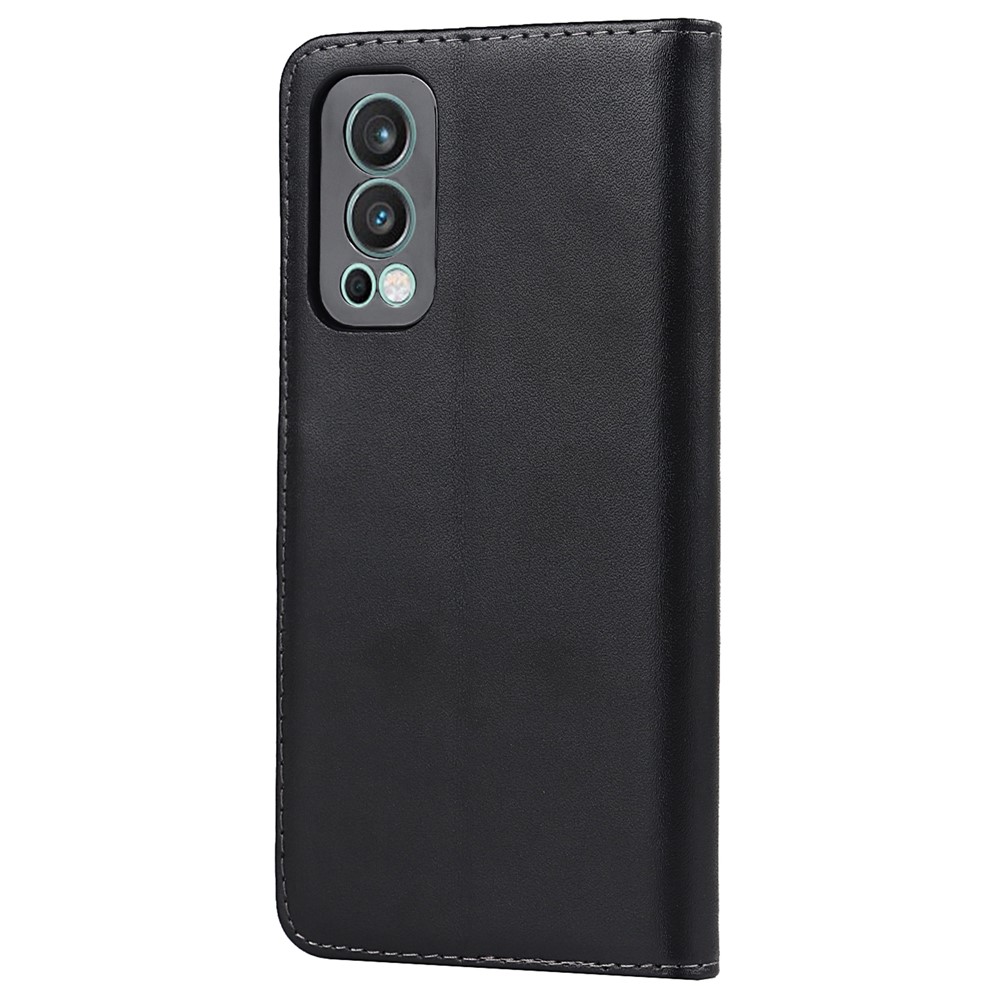 Dual-sided Magnetic Clasp Split Leather Wallet Stand Function Phone Case Protective Cover for OnePlus Nord 2 5G-3