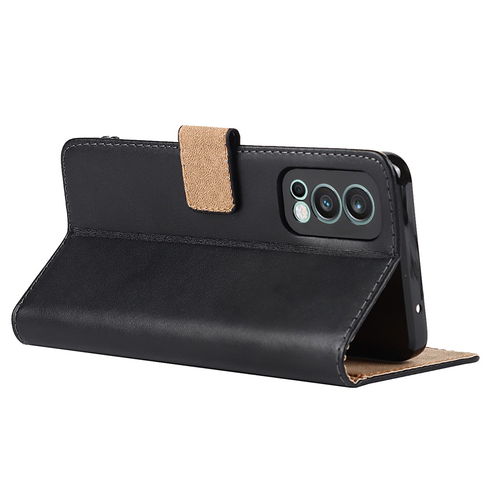 Dual-sided Magnetic Clasp Split Leather Wallet Stand Function Phone Case Protective Cover for OnePlus Nord 2 5G-6