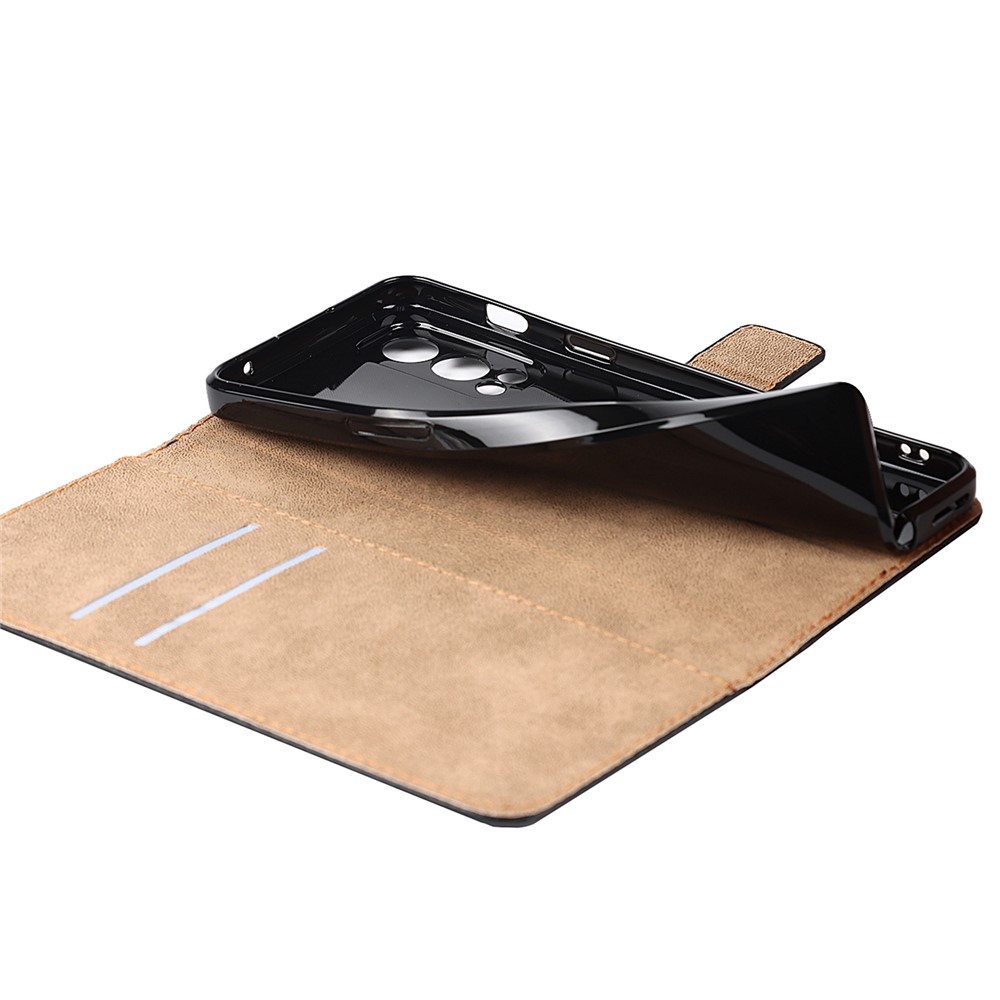 Dual-sided Magnetic Clasp Split Leather Wallet Stand Function Phone Case Protective Cover for OnePlus Nord 2 5G-9