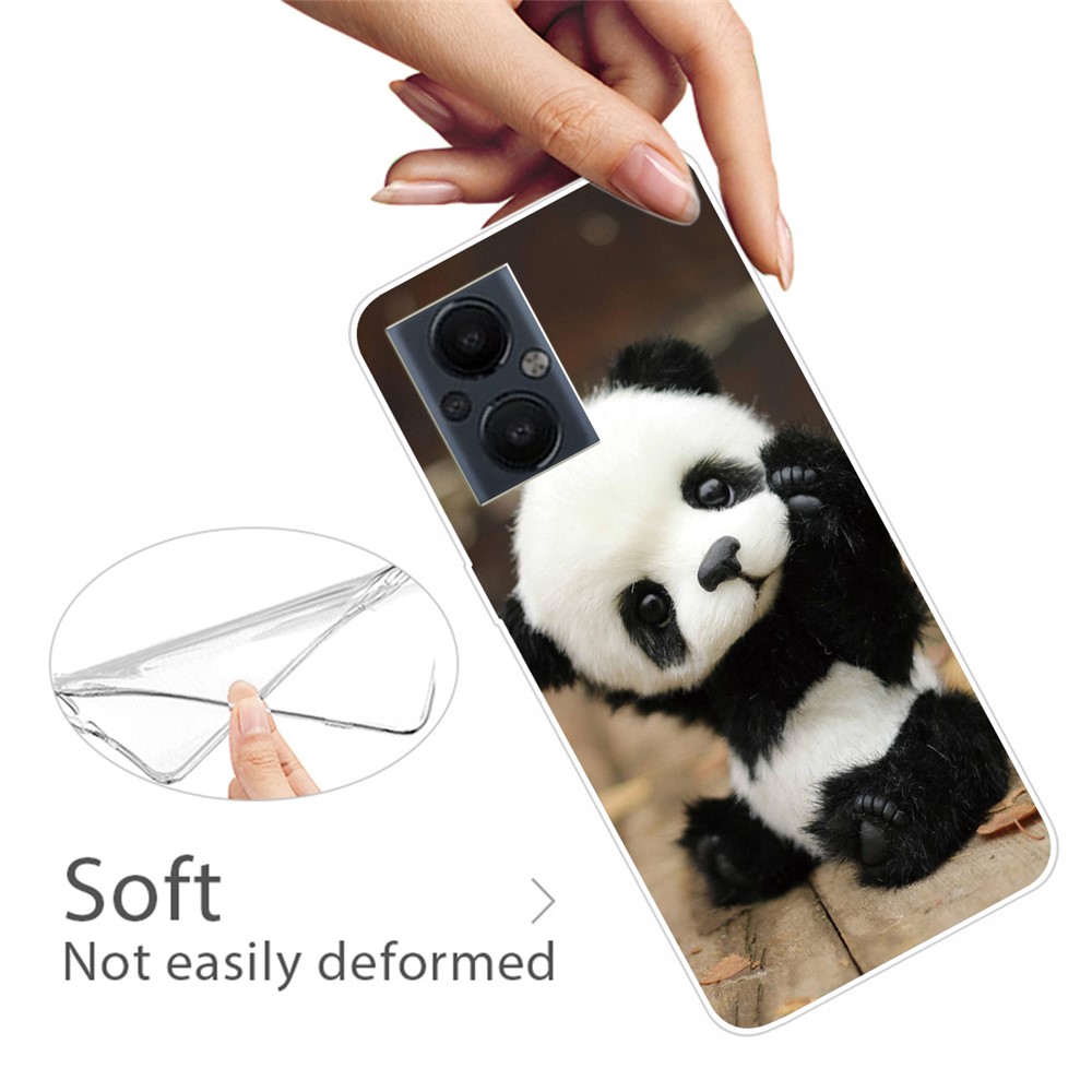 Anti-Scratch Stylish Pattern Printing Flexible Soft Slim TPU Phone Case for OnePlus Nord N20 5G - Panda-2