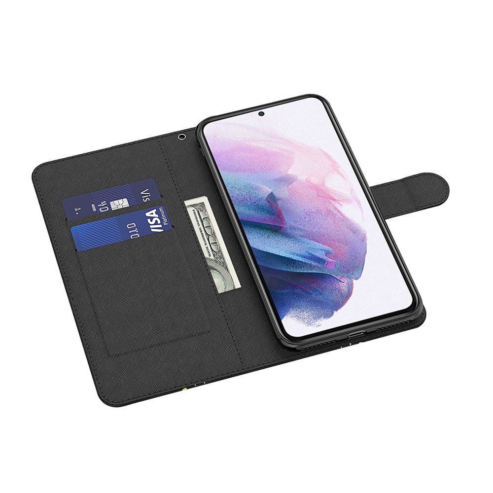 3D Pattern Printing Scratch-resistant Phone Cover PU Leather Wallet Stand Phone Case with Strap for OnePlus Nord 2 5G - Golden Butterfly-4