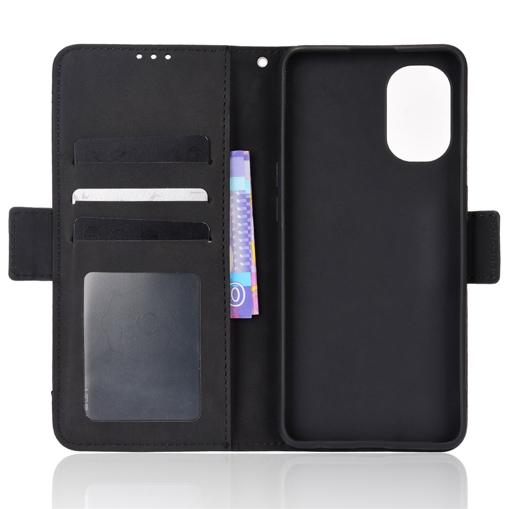 Multiple Card Slot PU Leather + TPU Full Protection Phone Cover with Stand Cash Pocket for OnePlus Nord N20 5G - Black-6