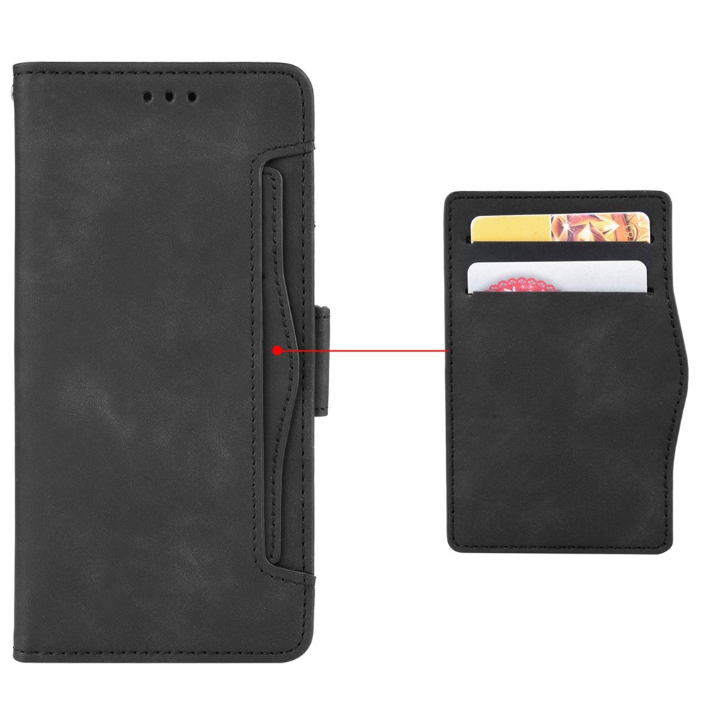 Multiple Card Slot PU Leather + TPU Full Protection Phone Cover with Stand Cash Pocket for OnePlus Nord N20 5G - Black-7
