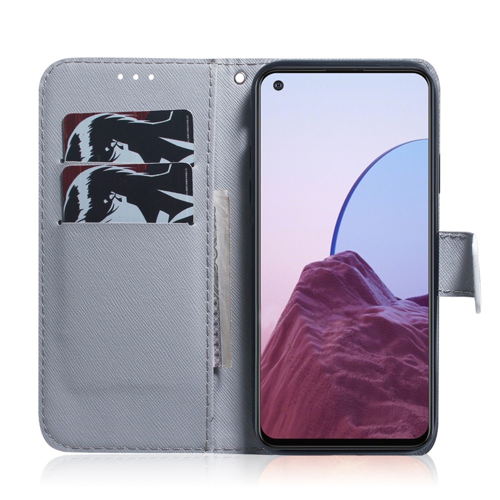 Magnetic Closure Anti-fall Pattern Printing Cover Wallet Stand PU Leather Cell Phone Case for OnePlus 10 Pro 5G - Wolf-4