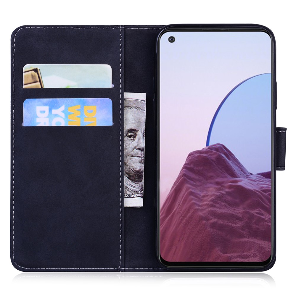 Phone Case Anti-scratch Butterfly Printing Stand Wallet Design Skin Touch Leather Phone Cover for OnePlus Nord N20 5G - Black-4