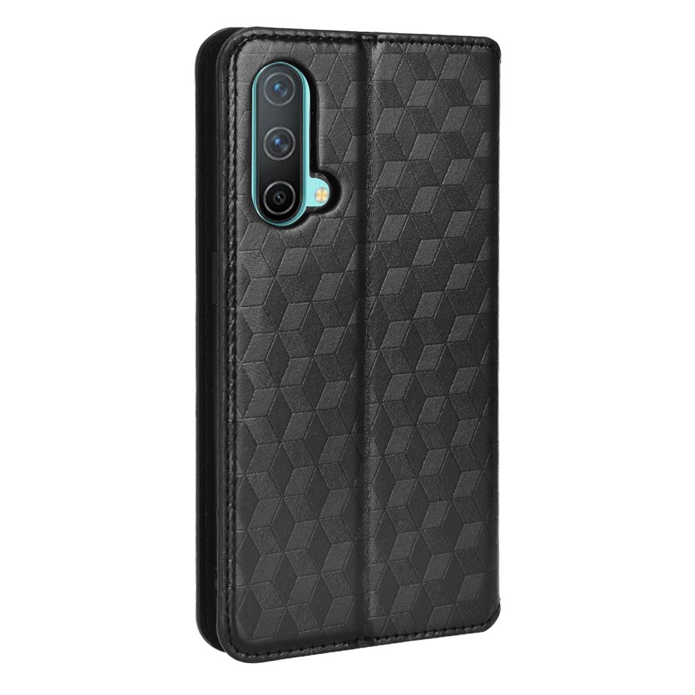 For OnePlus Nord CE 5G Strong Magnetic Good Protection Phone Cover Imprinted Pattern Cell Phone Case PU Leather + TPU Phone Case with Stand Wallet - Black-2