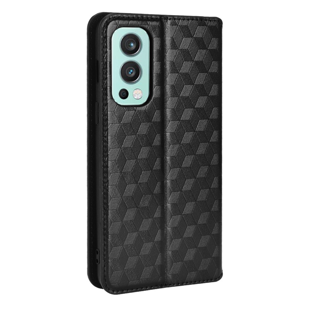 Stand Wallet Phone Protective Cover Imprinted Pattern Cell Phone Case PU Leather + TPU Phone Case for OnePlus Nord 2 5G - Black-6
