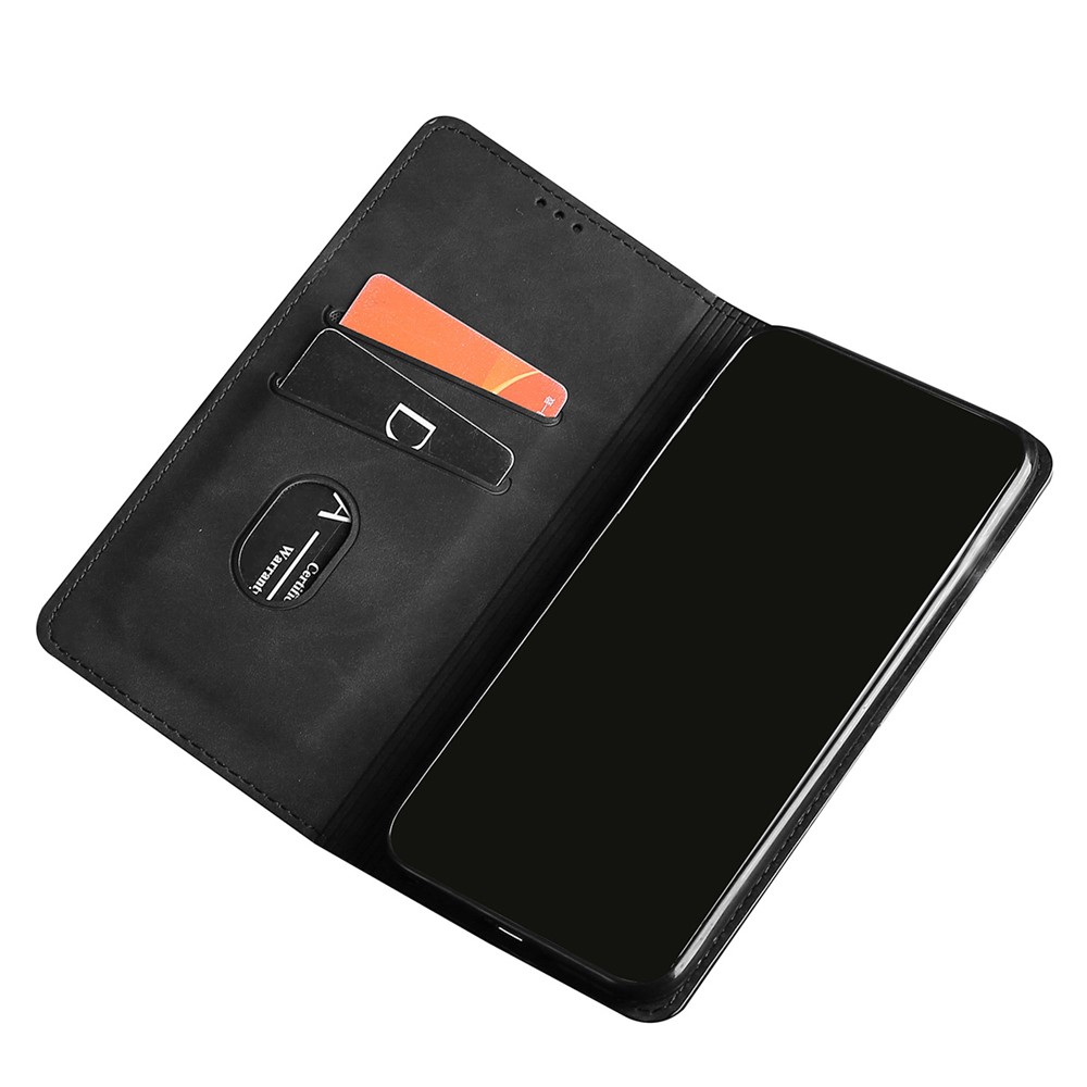 Skin-touch Foldable Stand Leather Card Holder Design Full Protection Phone Case Phone Protector for OnePlus Nord N20 5G - Black-5