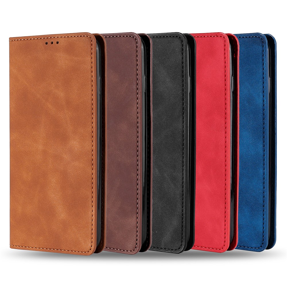 Skin-touch Foldable Stand Leather Card Holder Design Full Protection Phone Case Phone Protector for OnePlus Nord N20 5G - Black-7