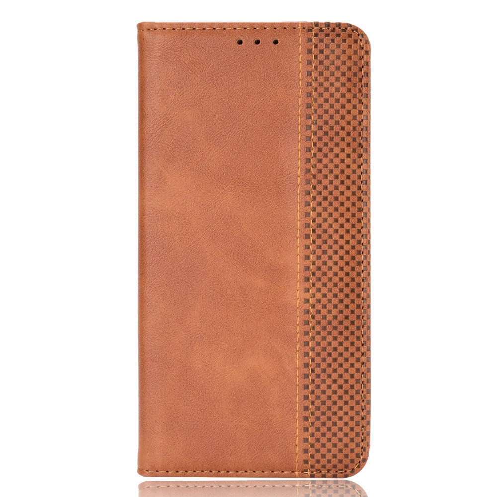 360 Degrees Wrapped Retro Style Imprinted Leather Cover + TPU Inner Case Wallet Stand Phone Cover Shell for OnePlus 10 Pro 5G - Brown-2