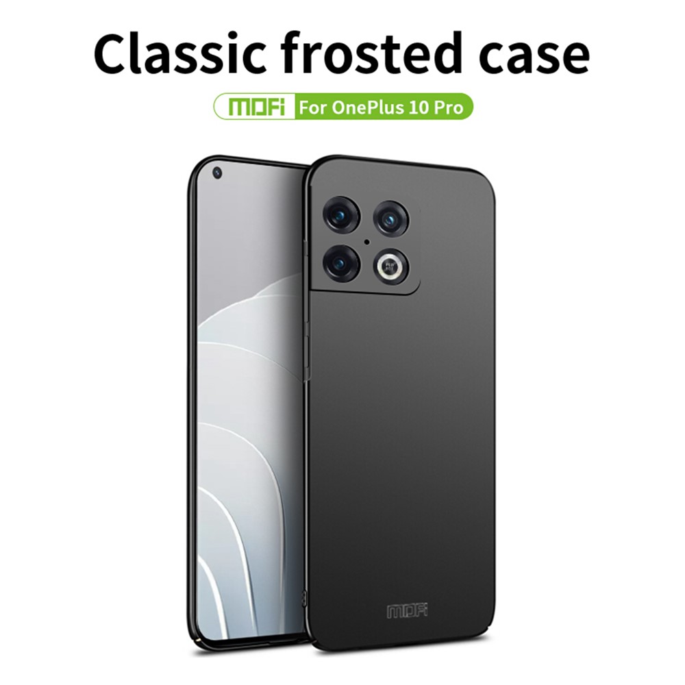 MOFI JK-1 Shield for OnePlus 10 Pro 5G Matte Finish Scratch-resistant Hard PC Mobile Phone Shell Case - Black-2