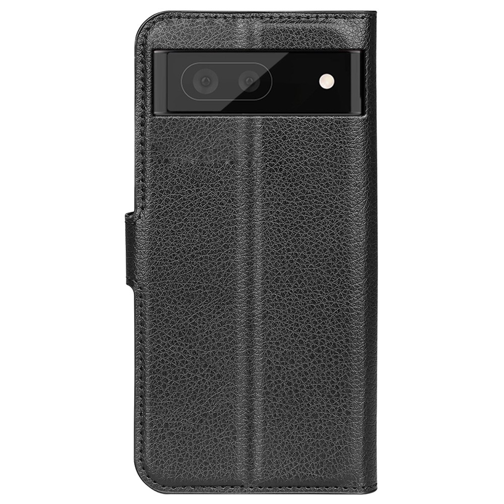 For Google Pixel 7 Pro PU Leather Smartphone Cover Wallet Stand Litchi Texture Anti-scratch Case Shell - Black-3