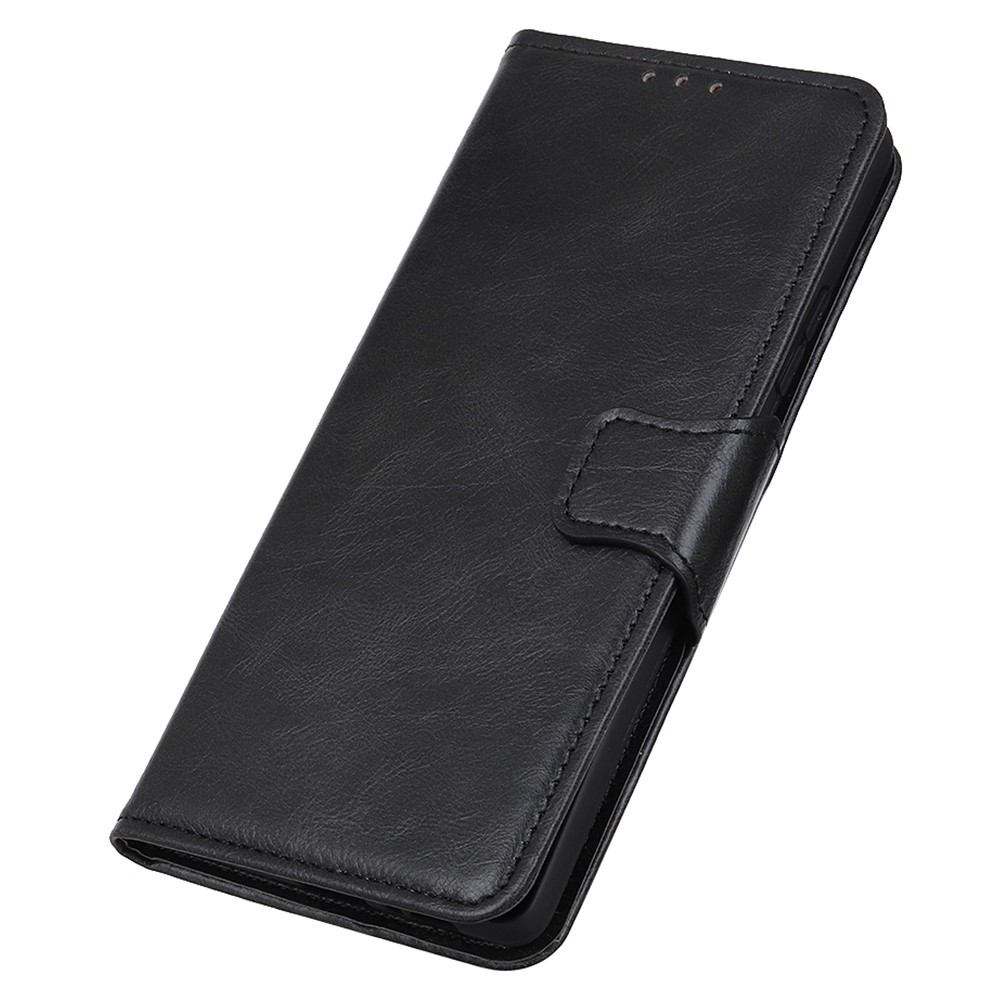 Phone Flip Case for OnePlus Nord CE 2 5G Anti-scratch Wallet Stand Cover Crazy Horse Texture PU Leather Phone Covering Shell - Black-6