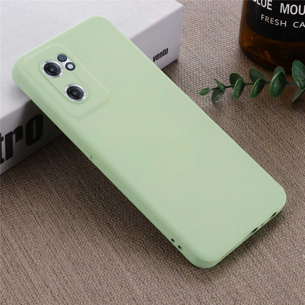 For OnePlus Nord CE 2 5G Smooth Touch Liquid Silicone Phone Case Microfiber Lining Cushion Protective Cover with Strap - Green-6
