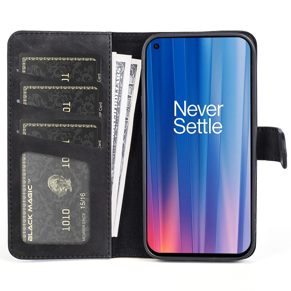 Für OnePlus Nord CE 2 5G Spleißen Konstruktezius Schutzhülle PU Leder Brieftasche Telefonschale - Schwarz-2