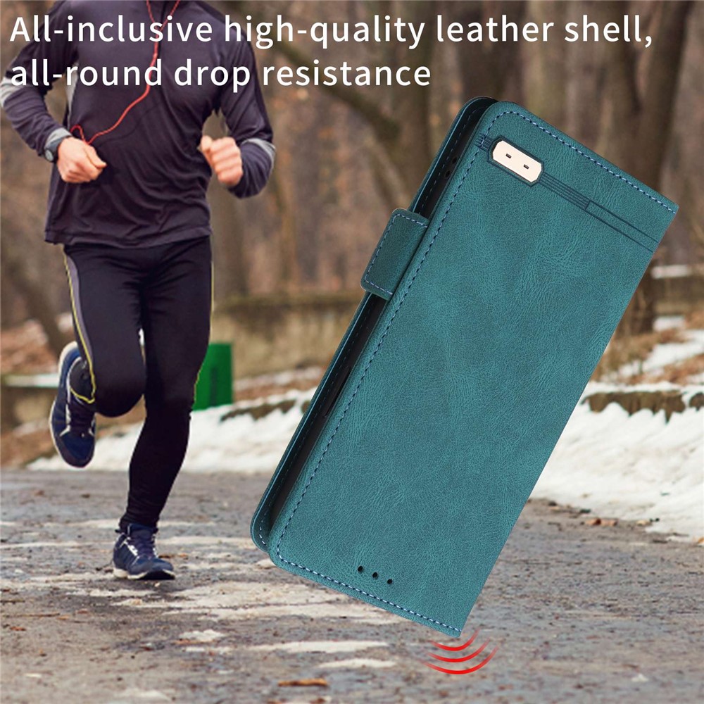 PU Leather Phone Case for OnePlus 10 Pro, Hardware Design Wallet Stand Inner TPU Protective Cover - Blue-2