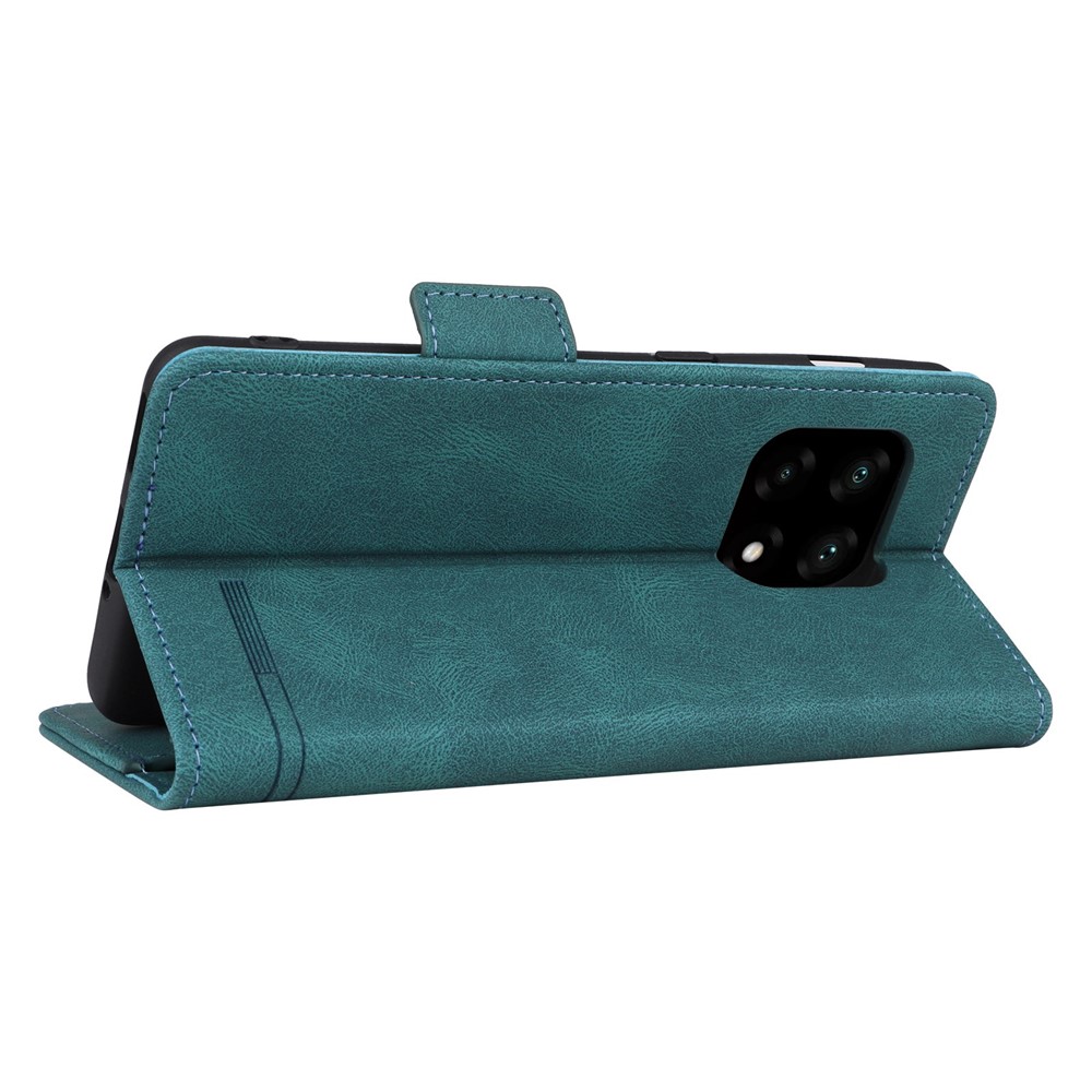 PU Leather Phone Case for OnePlus 10 Pro, Hardware Design Wallet Stand Inner TPU Protective Cover - Blue-6