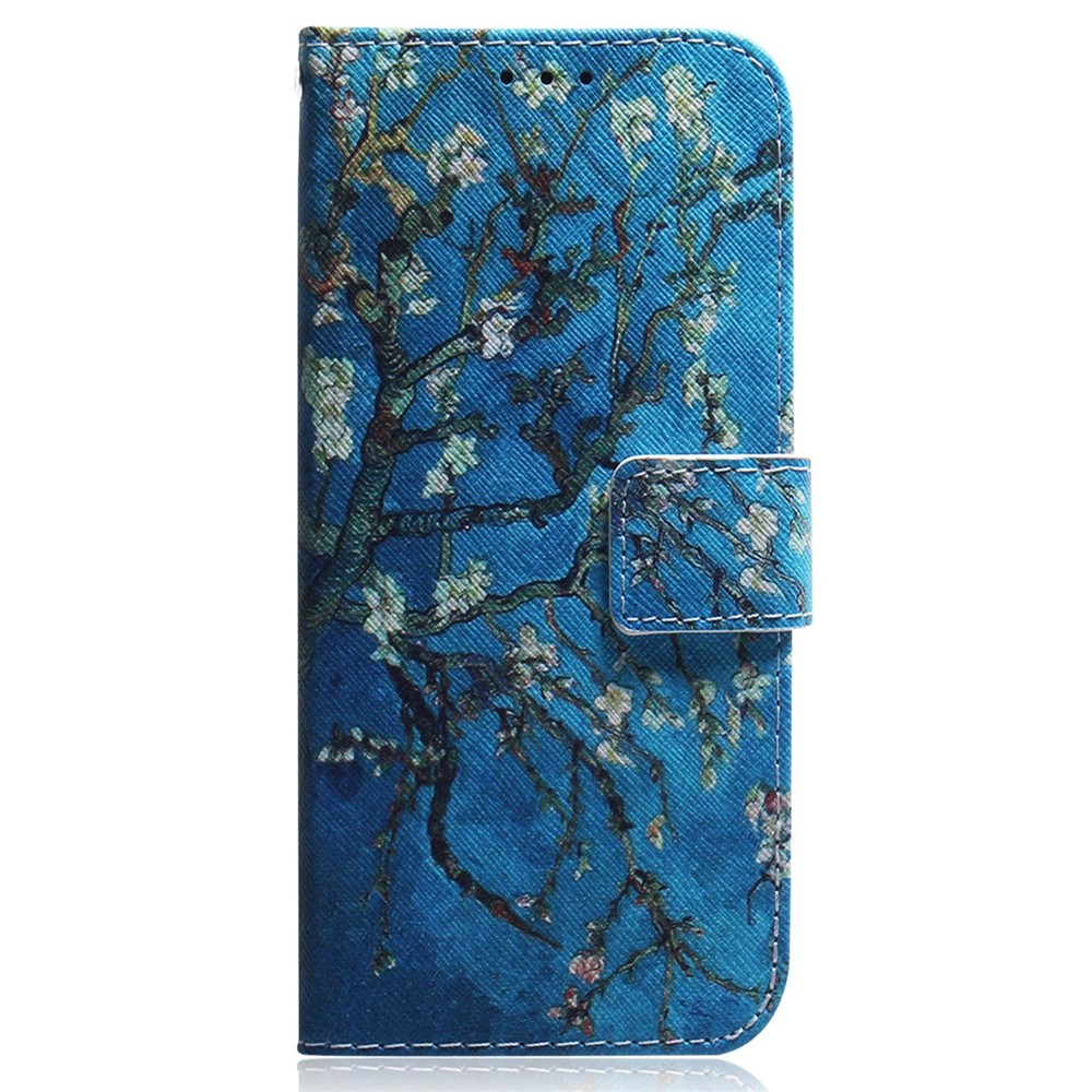 For OnePlus 10R 5G/Ace 5G PU Leather Book Case Magnetic Closure Pattern Printing Wallet Flip Stand Cover - Apricot Flowers-6