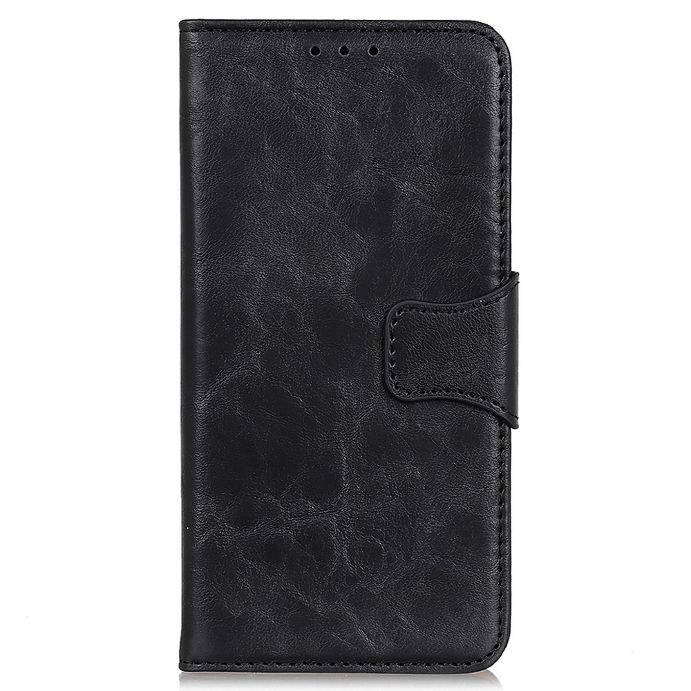 For OnePlus Nord CE 2 Lite 5G Crazy Horse Texture Split Leather Book Case Wallet Style Stand Magnetic Closure Flip Cover - Black-6