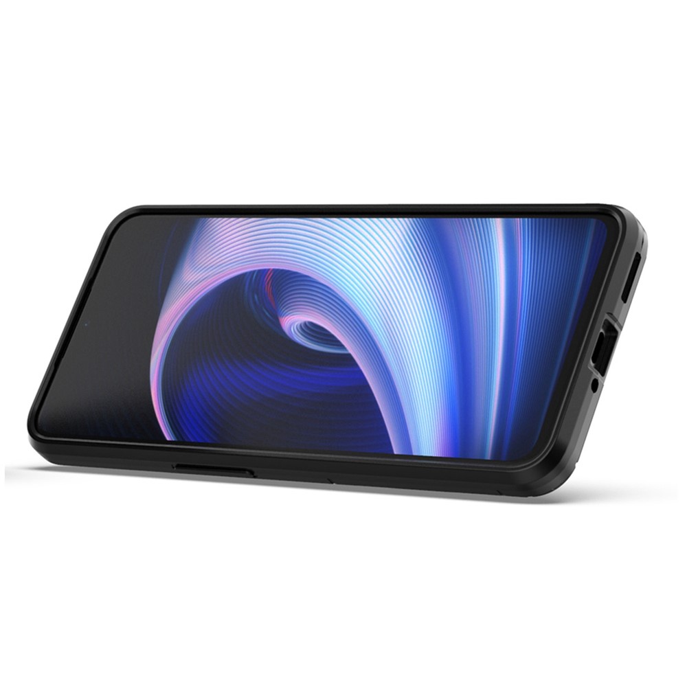 For OnePlus Ace 5G/10R 5G TPU + PC Military Grade Protective Phone Case Non-slip Ring Kickstand Cover - Black-3