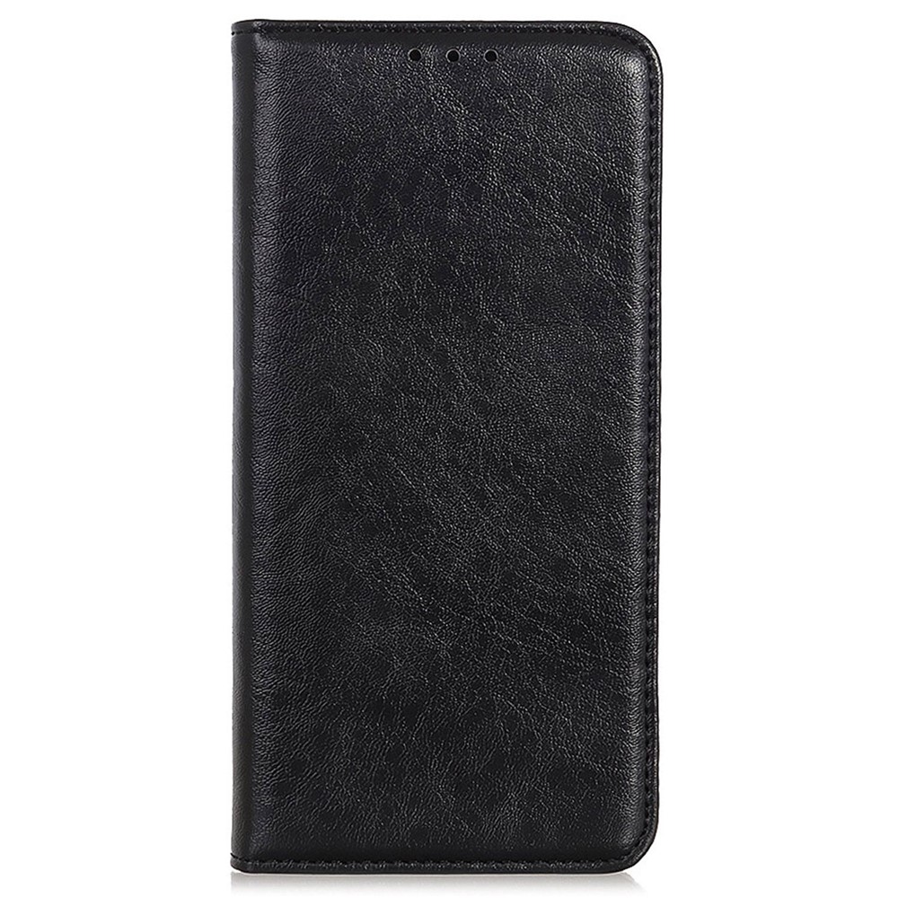 For OnePlus Nord 2T 5G Magnetic Absorption PU Leather Stand Flip Cover Crazy Horse Texture Full Body Shockproof TPU Wallet Phone Case - Black-7