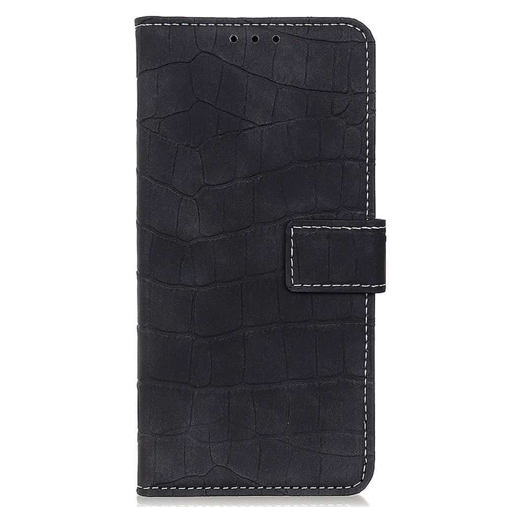 For OnePlus Nord 2T 5G PU Leather Full Body Protective Wallet Case Crocodile Texture Stand Magnetic Closure Flip Folio Book Cover - Black-7