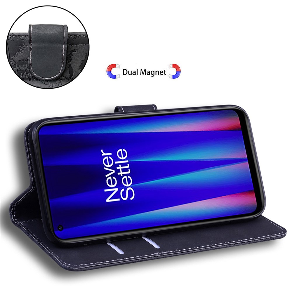 For OnePlus Nord CE 2 Lite 5G Tiger Pattern Imprinted PU Leather Wallet Flip Case Stand Function Magnetic Protection Folio Cover - Black-2