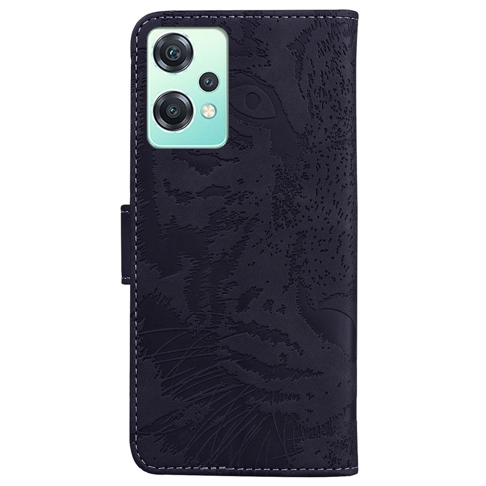 For OnePlus Nord CE 2 Lite 5G Tiger Pattern Imprinted PU Leather Wallet Flip Case Stand Function Magnetic Protection Folio Cover - Black-7