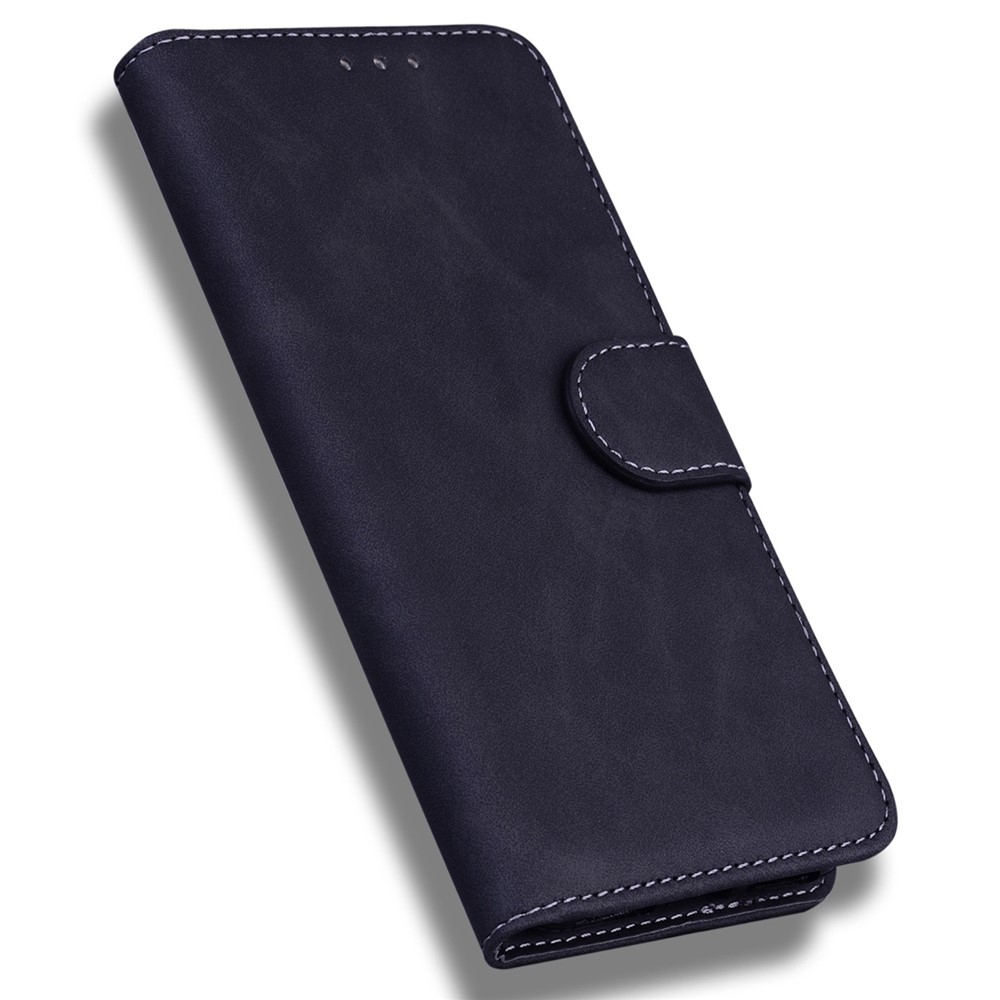For OnePlus Nord CE 2 Lite 5G Solid Color Anti-fall Leather Wallet Case Viewing Stand Protective Phone Cover - Black-4