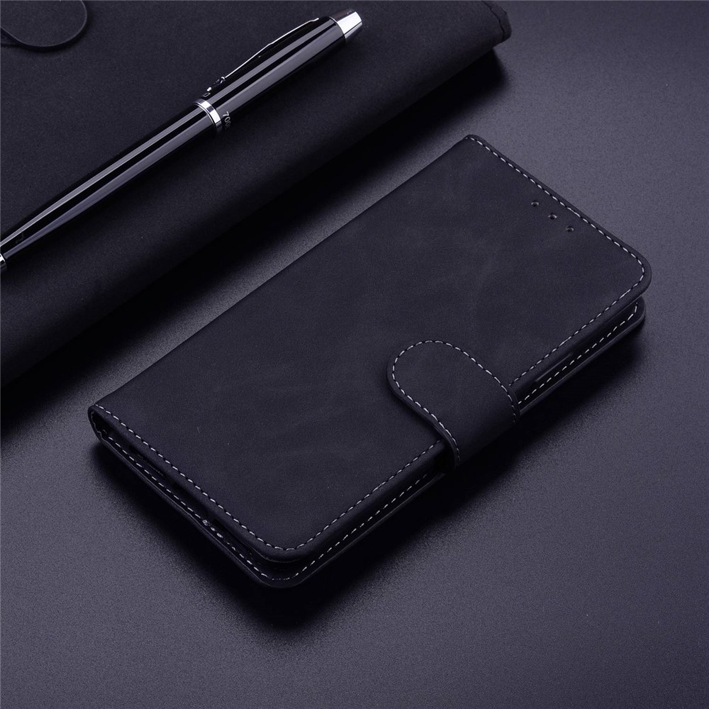 For OnePlus Nord CE 2 Lite 5G Solid Color Anti-fall Leather Wallet Case Viewing Stand Protective Phone Cover - Black-5