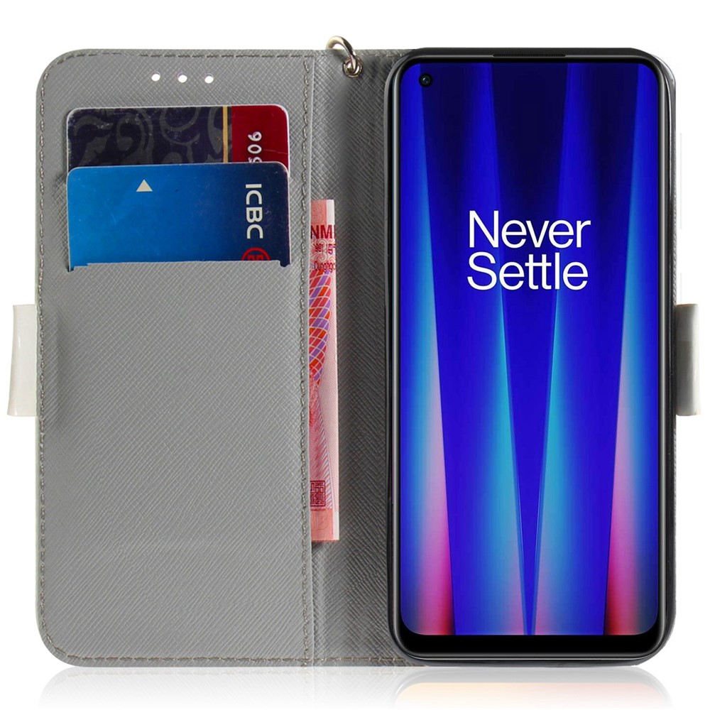 For OnePlus Nord CE 2 Lite 5G 3D Pattern Printing Leather Wallet Cover Magnetic Stand Flip Anti-wear Mobile Phone Shell with Strap - Butterfly High Heels-2