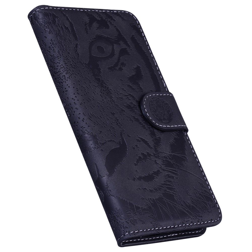 Tiger Pattern Imprinted Phone Case for OnePlus Nord 2T 5G, Stand Wallet PU Leather Protective Cover - Black-5