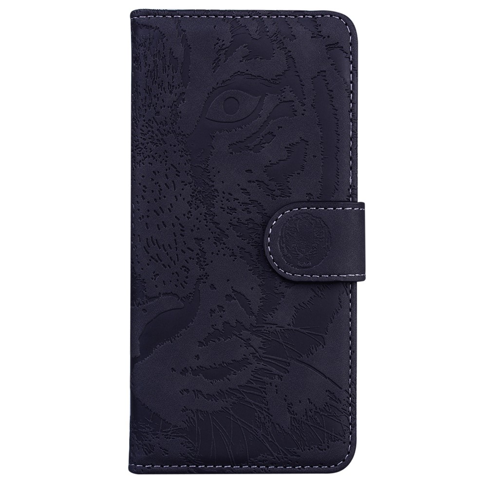 Tiger Pattern Imprinted Phone Case for OnePlus Nord 2T 5G, Stand Wallet PU Leather Protective Cover - Black-6
