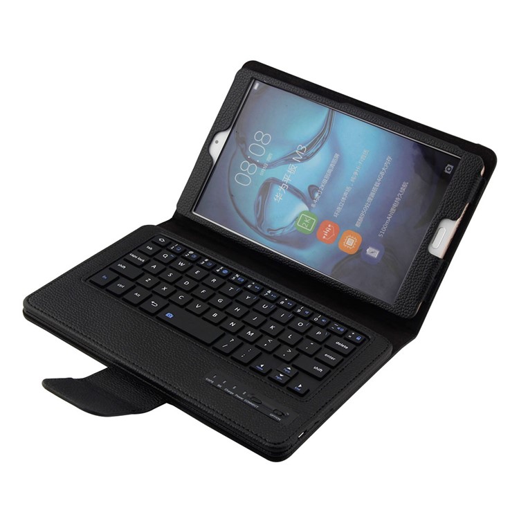 Detachable Leather Bluetooth Keyboard Cover Case with Stand for Huawei MediaPad M3 8.4 - Black-5