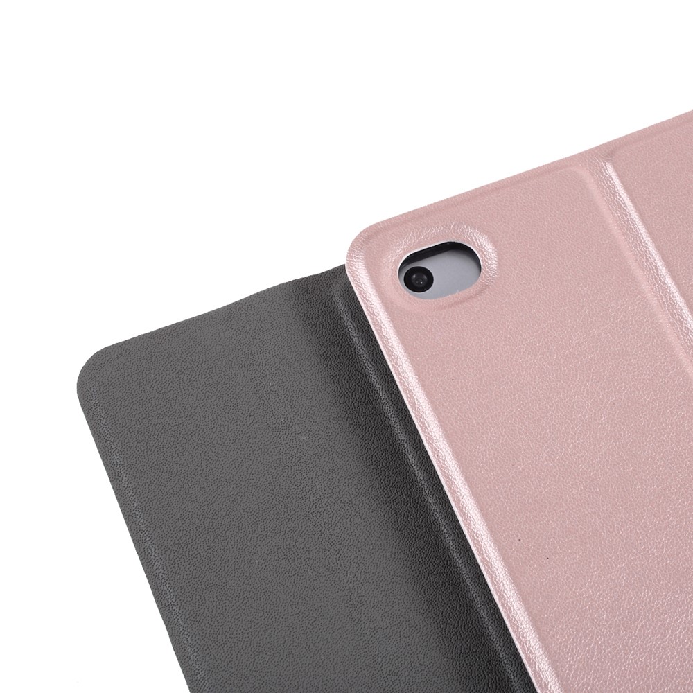 Clavier Bluetooth Sans Fil Détachable + Étui En Cuir PU Pour Ipad Mini 4 - Couleur Or Rose-8