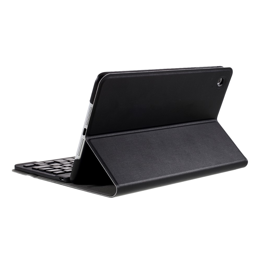 Detachable Bluetooth Keyboard Leather Stand Case for iPad Mini / Mini 2 / Mini 3 - Black-10