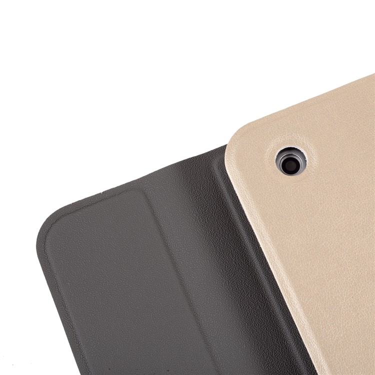 Detachable Bluetooth Keyboard Leather Stand Shell for iPad Mini / Mini 2 / Mini 3 - Gold Color-8