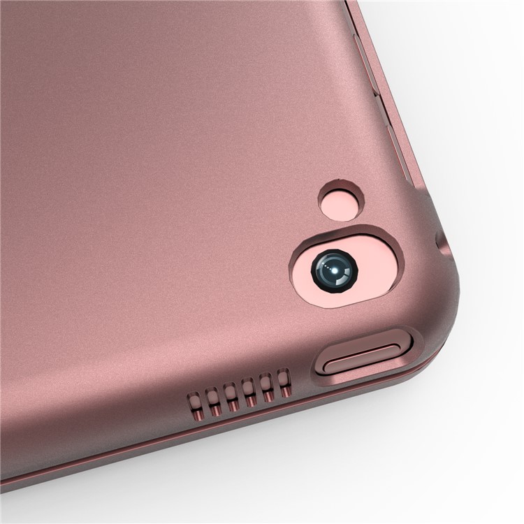 F19B Bluetooth 3.0 Clavier ABS Flip Protection Pour Ipad 9.7 (2017) / Pro 9.7 (2016) / Air / Air 2 - Or Rose-5