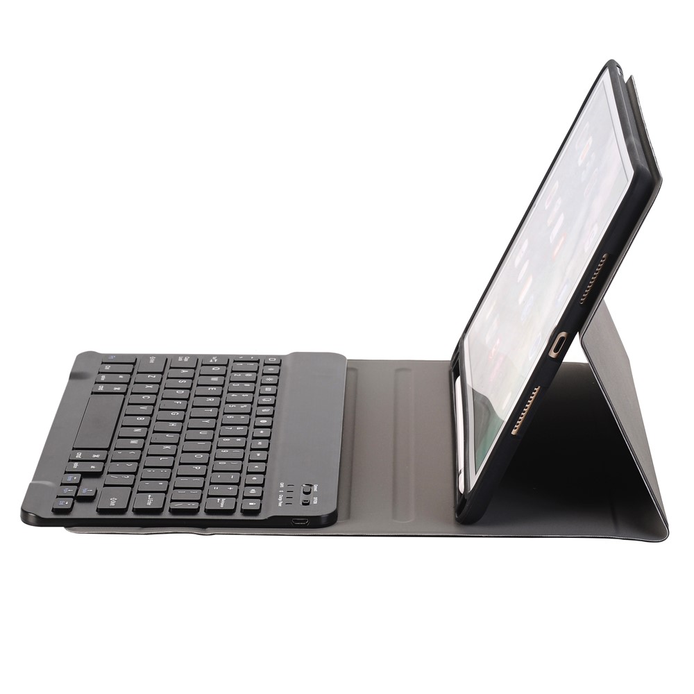 Abnehmbare Bluetooth-Tastatur 3.0 Leder Ständer Fall Mit Stift Steckplatz Für Ipad Pro 10,5-Zoll (2017) - Schwarz-4