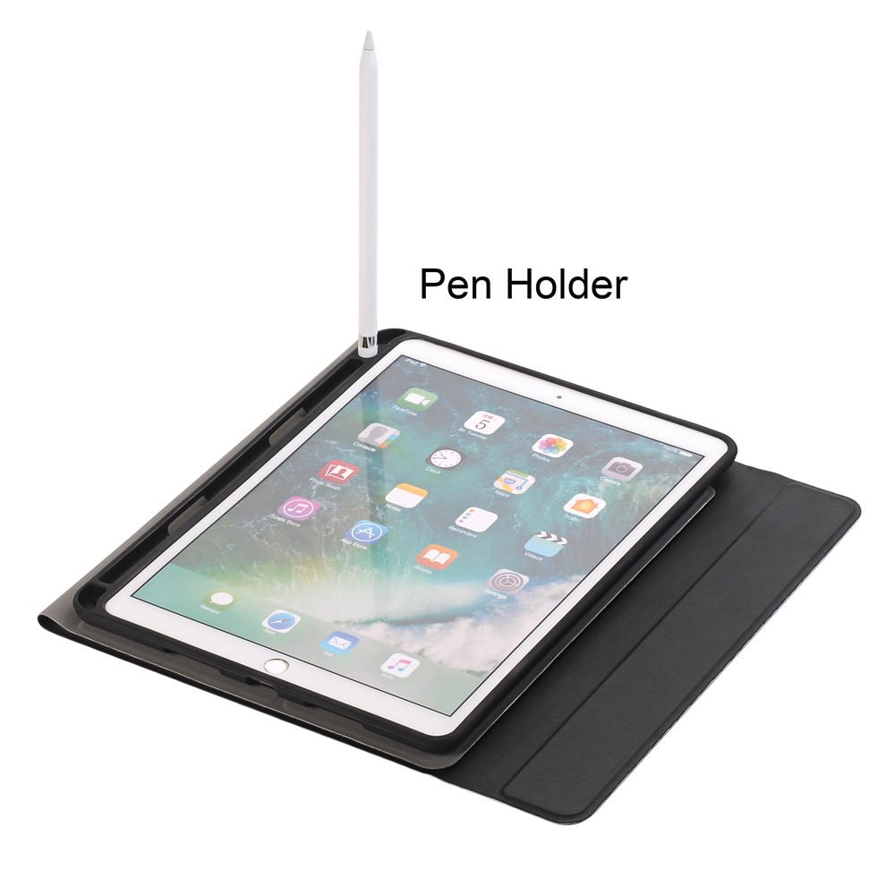 Abnehmbare Bluetooth-Tastatur 3.0 Leder Ständer Fall Mit Stift Steckplatz Für Ipad Pro 10,5-Zoll (2017) - Schwarz-7