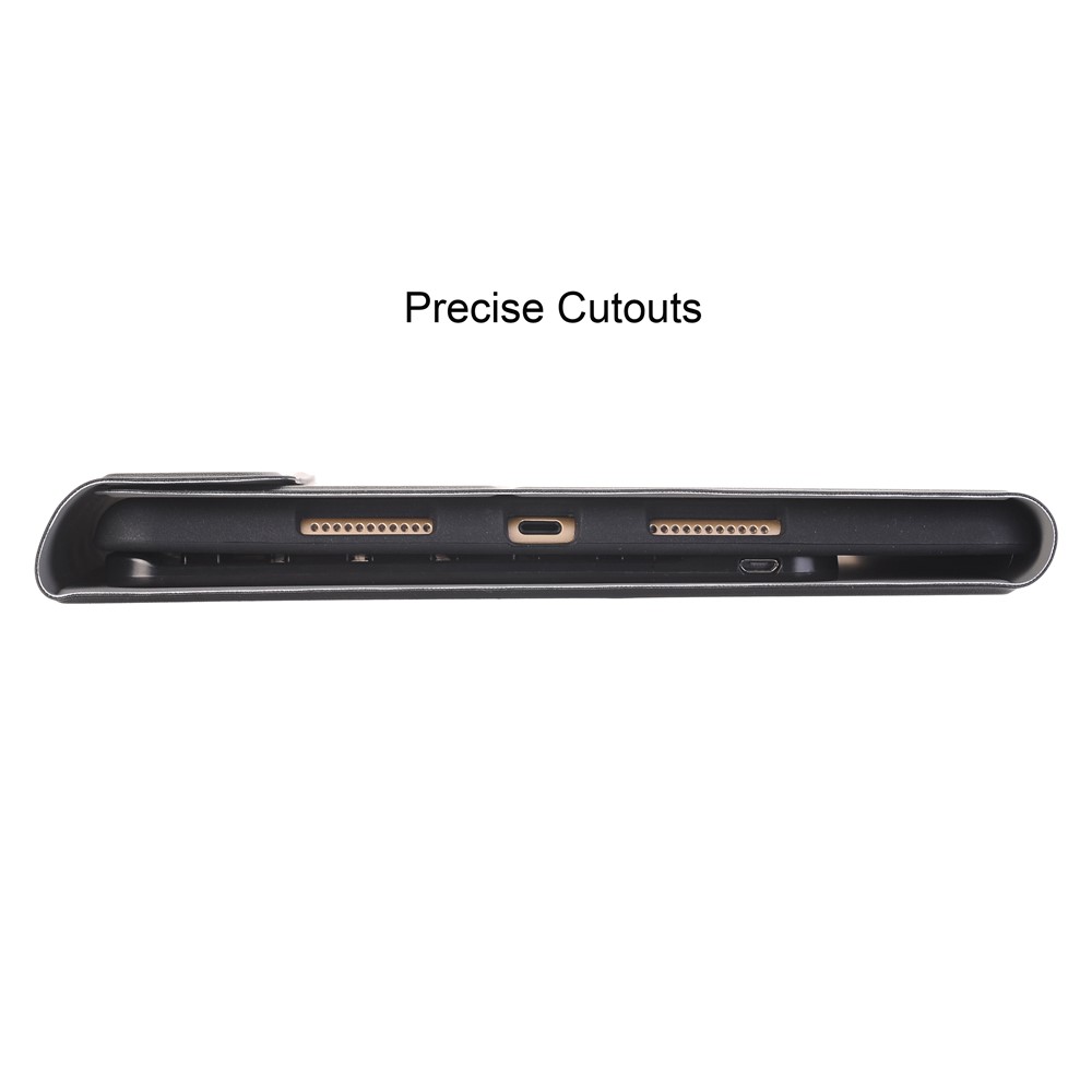 Abnehmbare Bluetooth-Tastatur 3.0 Leder Ständer Fall Mit Stift Steckplatz Für Ipad Pro 10,5-Zoll (2017) - Schwarz-8