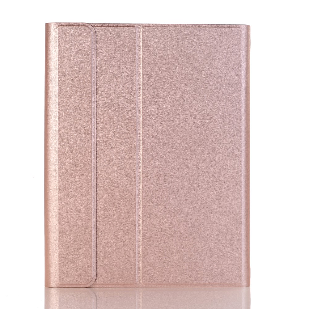 Removable Bluetooth Clavier Leather Folio Stand Cover with Pen Slot for iPad Pro 10.5-inch (2017) - Rose Gold-11