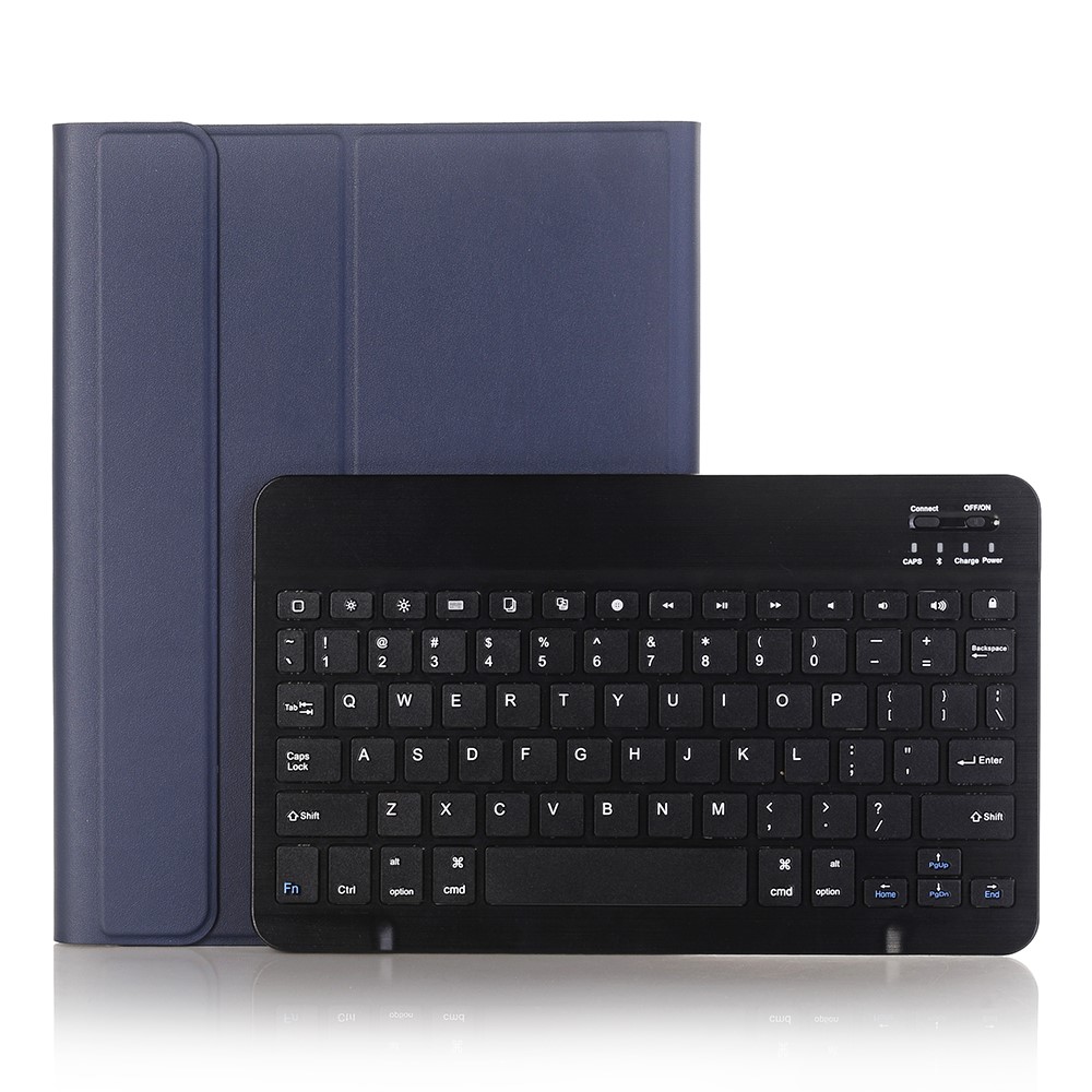 Abnehmbare Bluetooth-Tastatur Leder Stand Schutzhülle Mit Stift Steckplatz Für Ipad Pro 10,5-Zoll (2017) - Dunkelblau-1