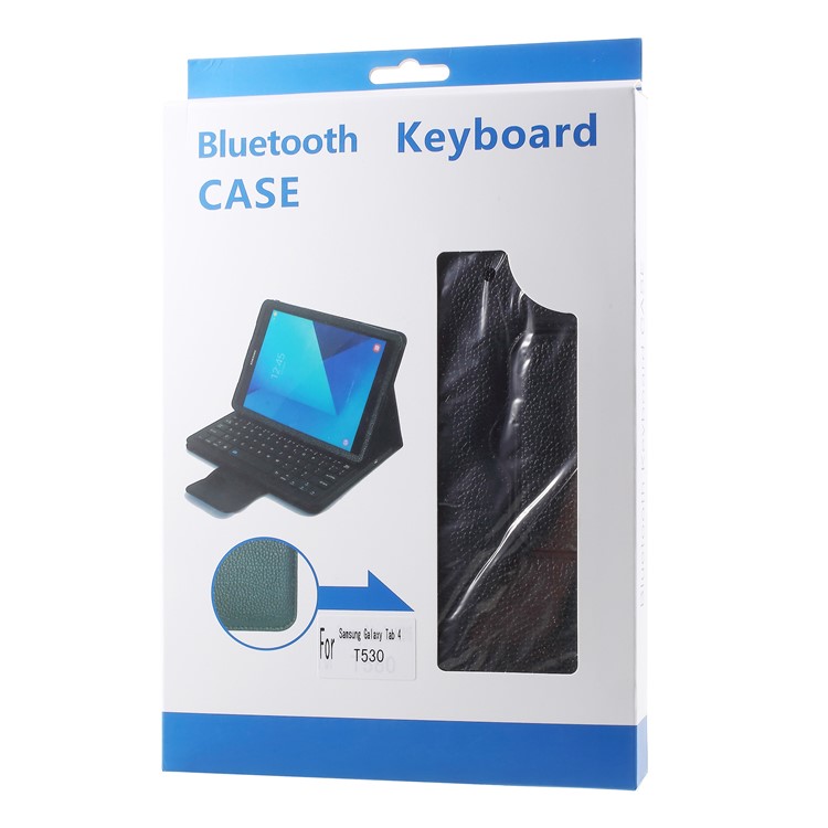 Removable Bluetooth Keyboard Leather Stand Protective Case for Samsung Galaxy Tab 4 10.1 T530 - Black-13