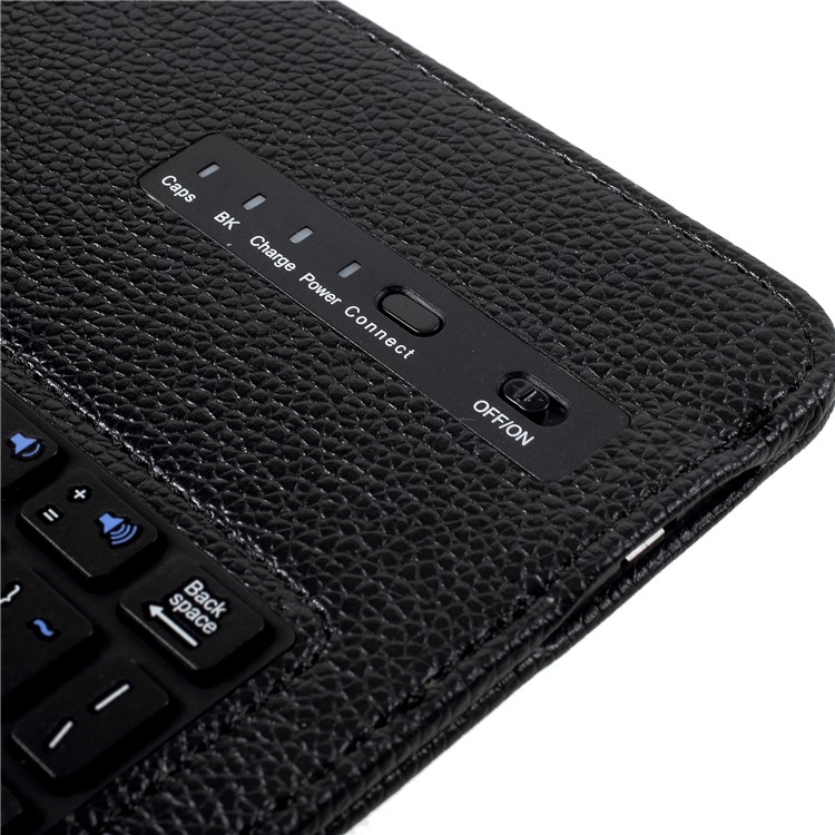 Removable Bluetooth Keyboard Leather Stand Protective Case for Samsung Galaxy Tab 4 10.1 T530 - Black-9